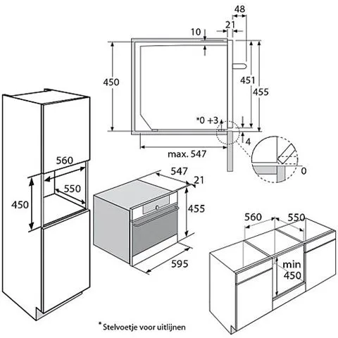 Pelgrim MAC614RVS, nis 45 cm. combi-oven - Afbeelding 4