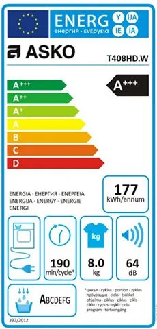 ASKO T408HD.W warmtepompdroger 8 kg - Afbeelding 4