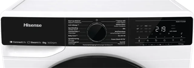 Hisense WF5V863BW, 1600 toeren, 8 kg. - Afbeelding 2